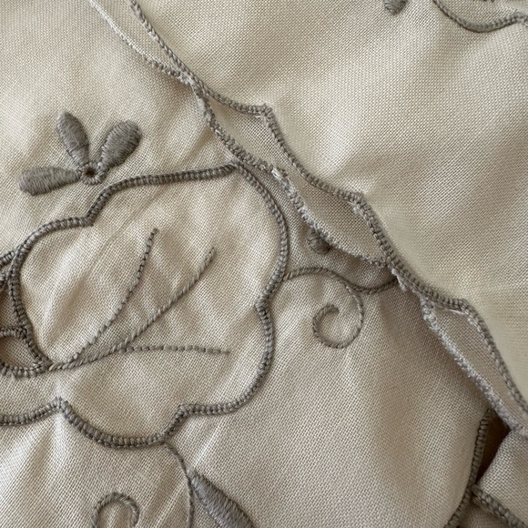Vtg 9 of Handkerchiefs Muted White With Embroidery Openwork Borders, “15,5x16” - Picture 7 of 14